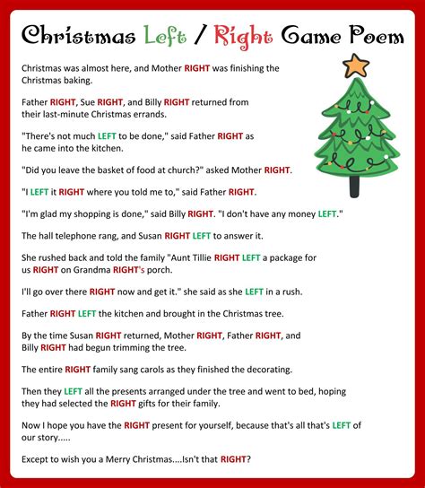 christmas story left right game